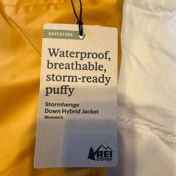 REI Coop Stormhenge 850 Down Hybrid Jacket Women's 2X Harvest Gold New w Tags - Picture 2 of 15